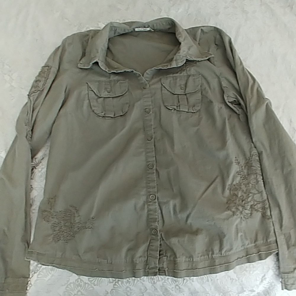 Military style button down